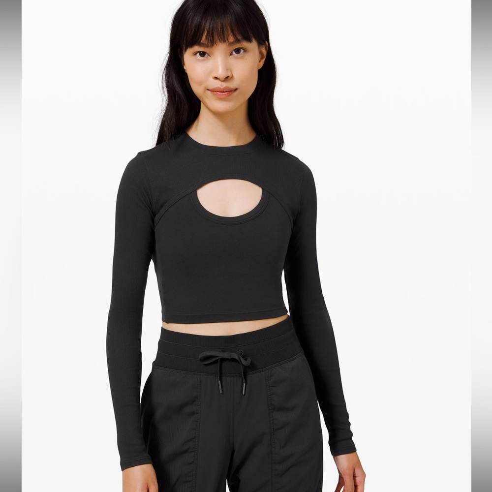 Lululemon Black Better Best Long Sleeve in Size 6
